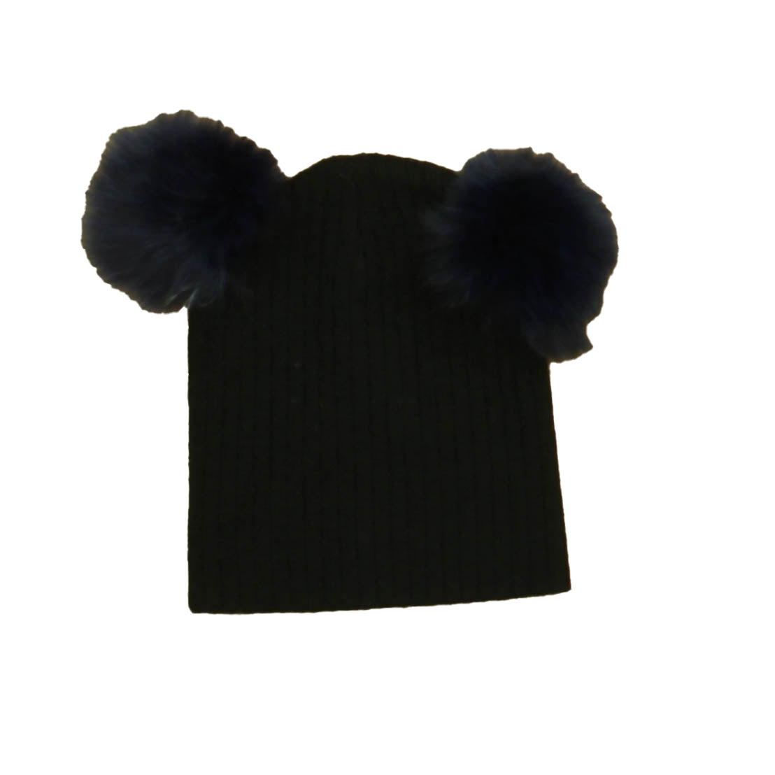 Unknown Brand Unisex Navy Pom Poms Winter Hat Size: 6-12 Months Navy Pom Poms