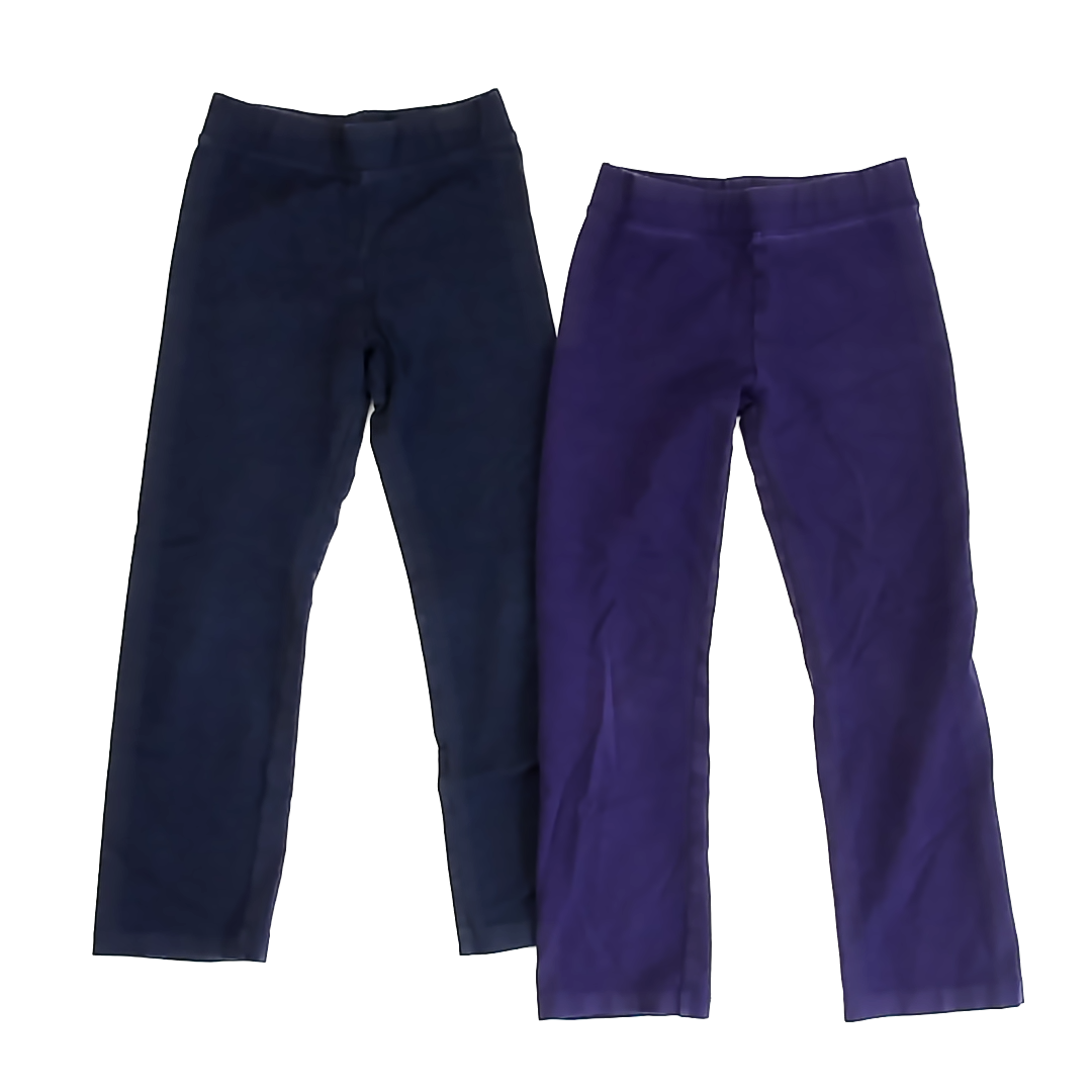 Primary Girls Navy | Purple Leggings Size: 7 Years Navy | Purple