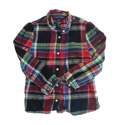 Ralph Lauren Girls Navy | Red Plaid Blouse Size: 4T Navy | Red Plaid