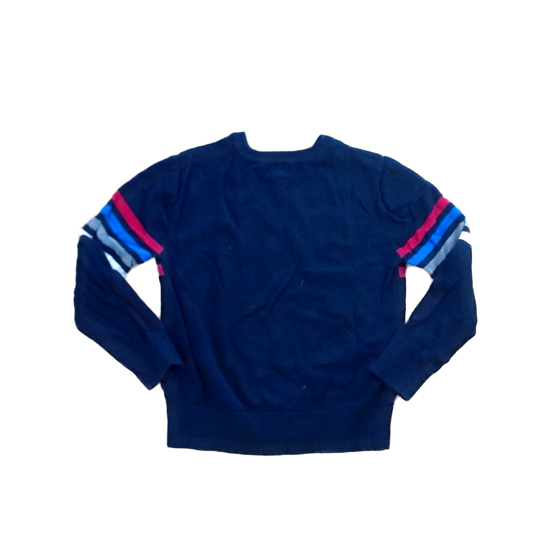 Rockets Of Awesome Boys Navy | Red Stripe | White BRRR Sweater Size: 4T - 8 Years Navy | Red Stripe | White BRRR