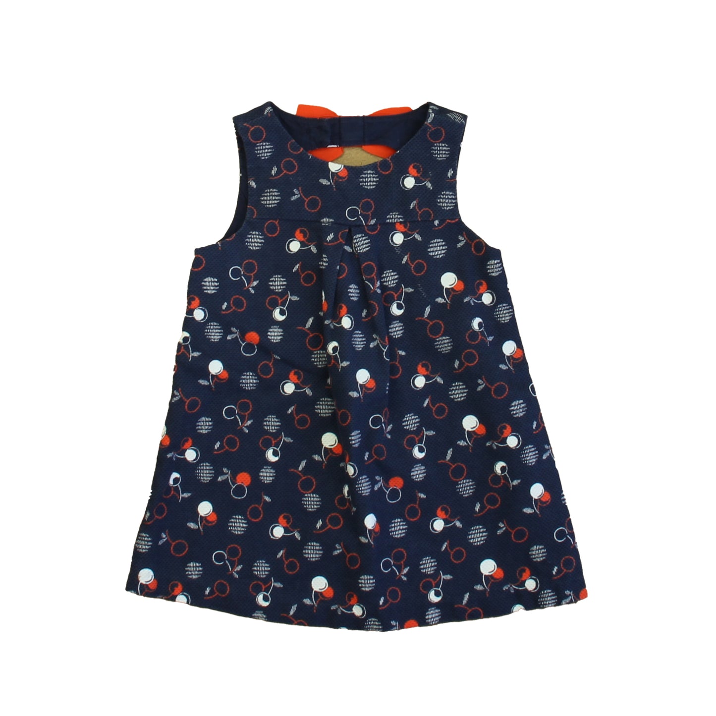 Janie and Jack Girls Navy | Red | White Cherries Dress Size: 12-18 Months Navy | Red | White Cherries