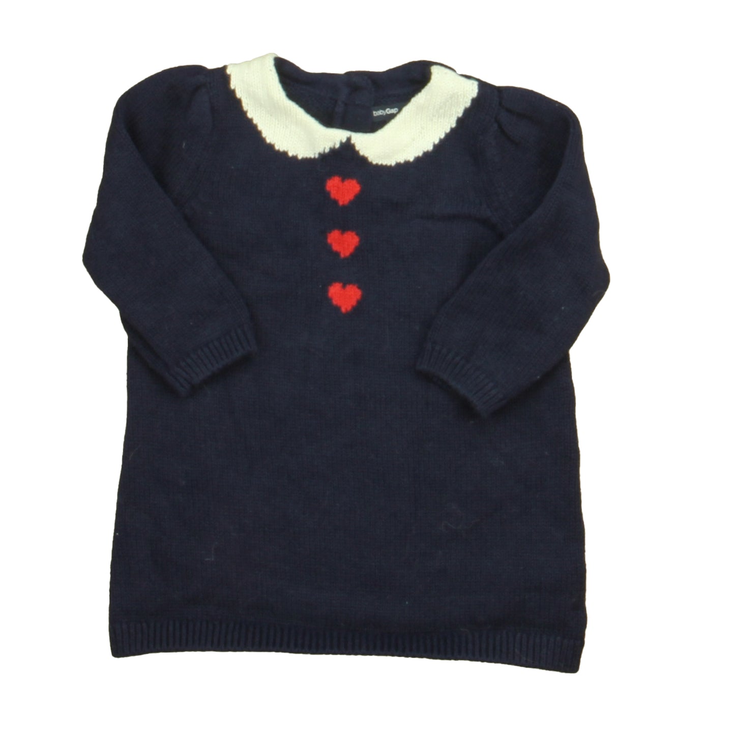 Gap Girls Navy | Red | White Sweater Dress Size: 6-12 Months Navy | Red | White