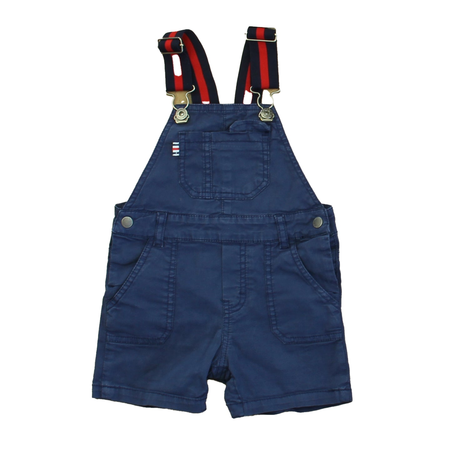 Mayoral Boys Navy | Red Overall Shorts Size: 12 Months Navy | Red