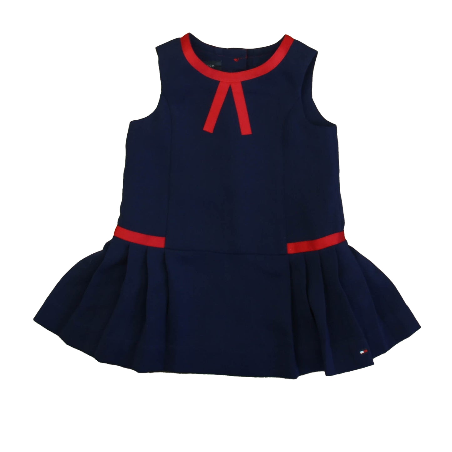 Tommy Hilfiger Girls Navy | Red Dress Size: 12 Months Navy | Red