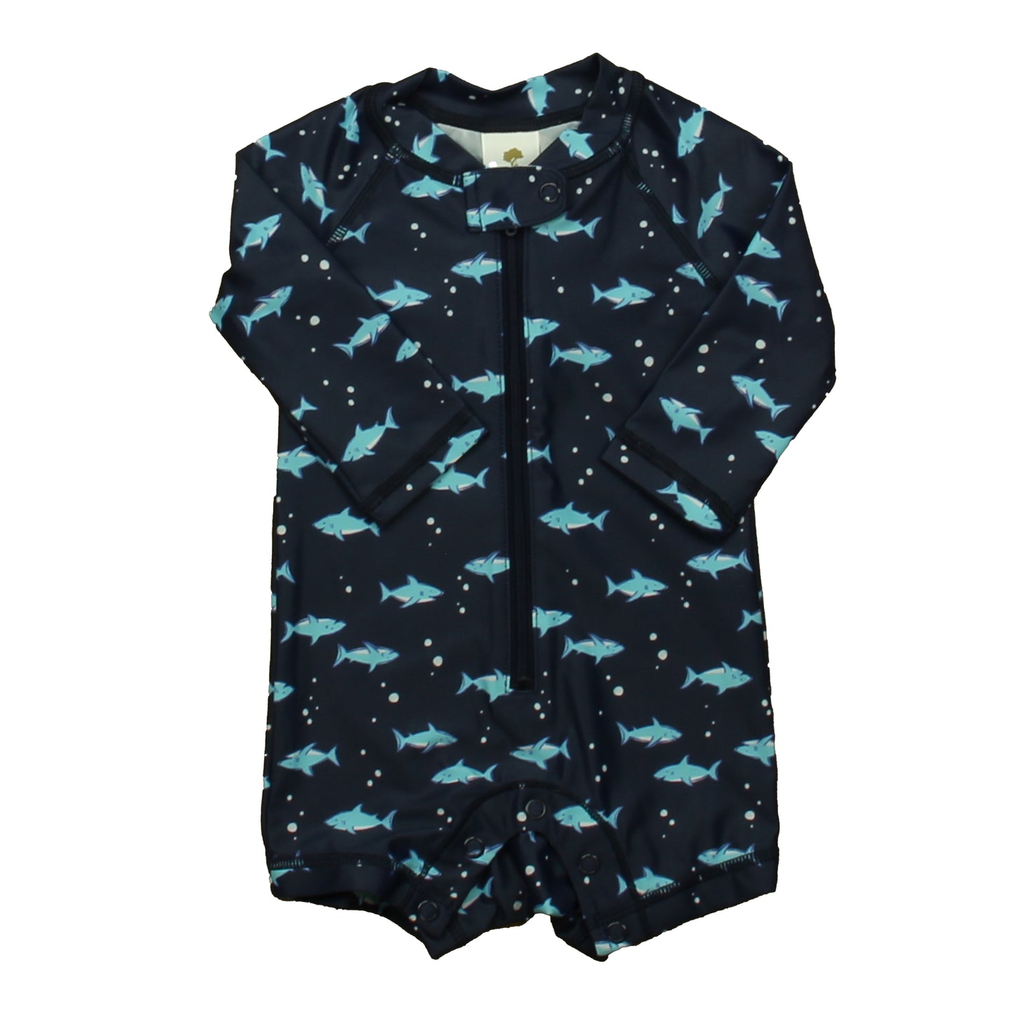 Tucker + Tate Boys Navy Sharks 1-piece Swimsuit Size: 3 Months Navy Sharks