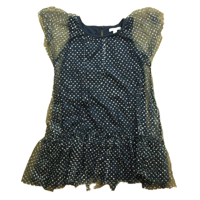 Rockets Of Awesome Girls Navy Silver Dress Size: 6 Years Navy Silver