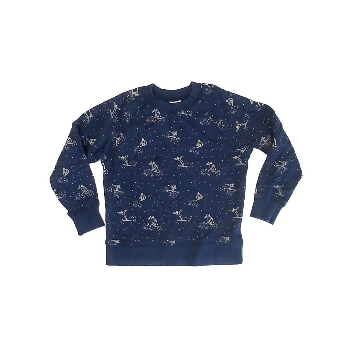 Hanna Andersson Boys Navy Skier Sweatshirt Size: 5T Navy Skier