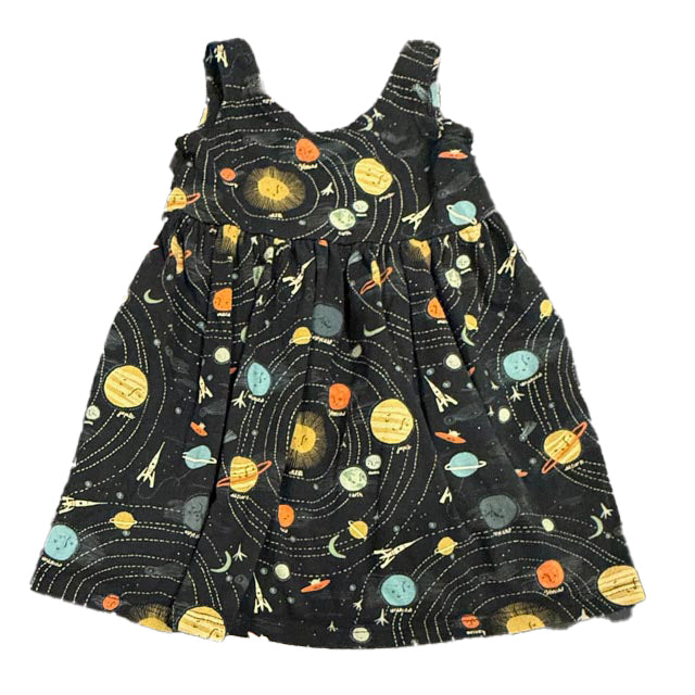 Fi & Me Girls Navy Space Dress Size: 12 Months