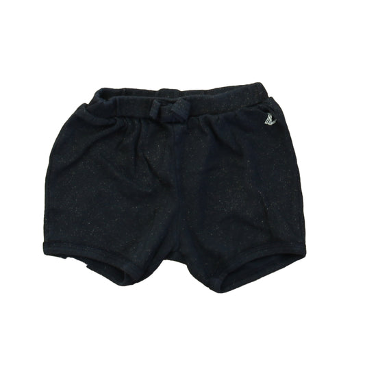 Petit Bateau Girls Navy Sparkle Shorts Size: 12 Months Navy Sparkle