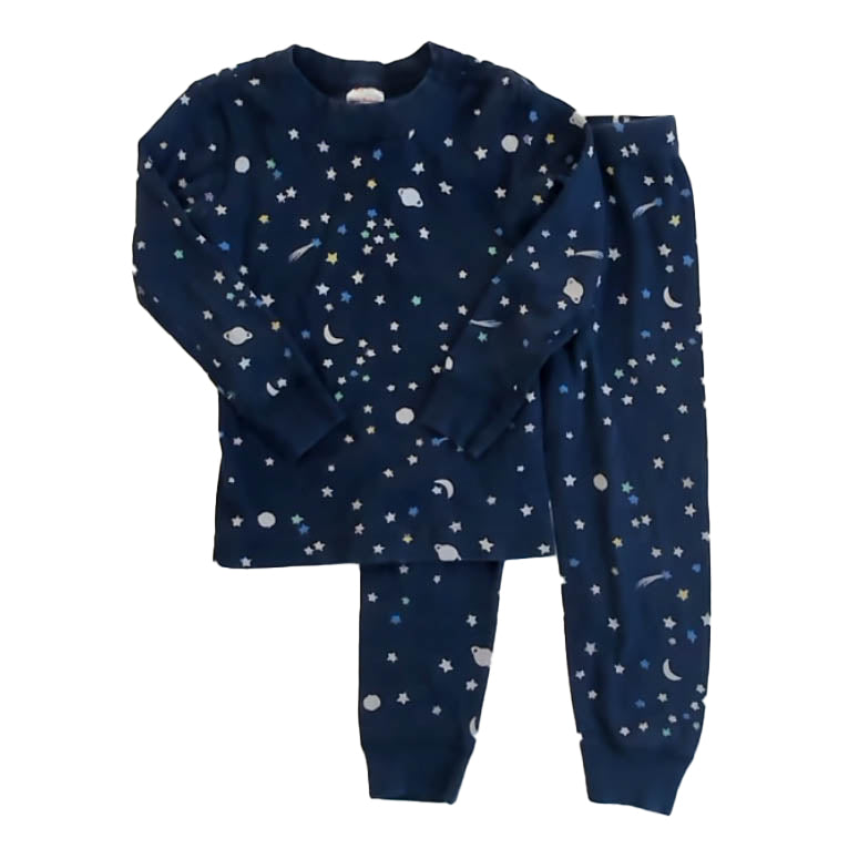 Hanna Andersson Boys Navy Stars 2-piece Pajamas Size: 3T Navy Stars