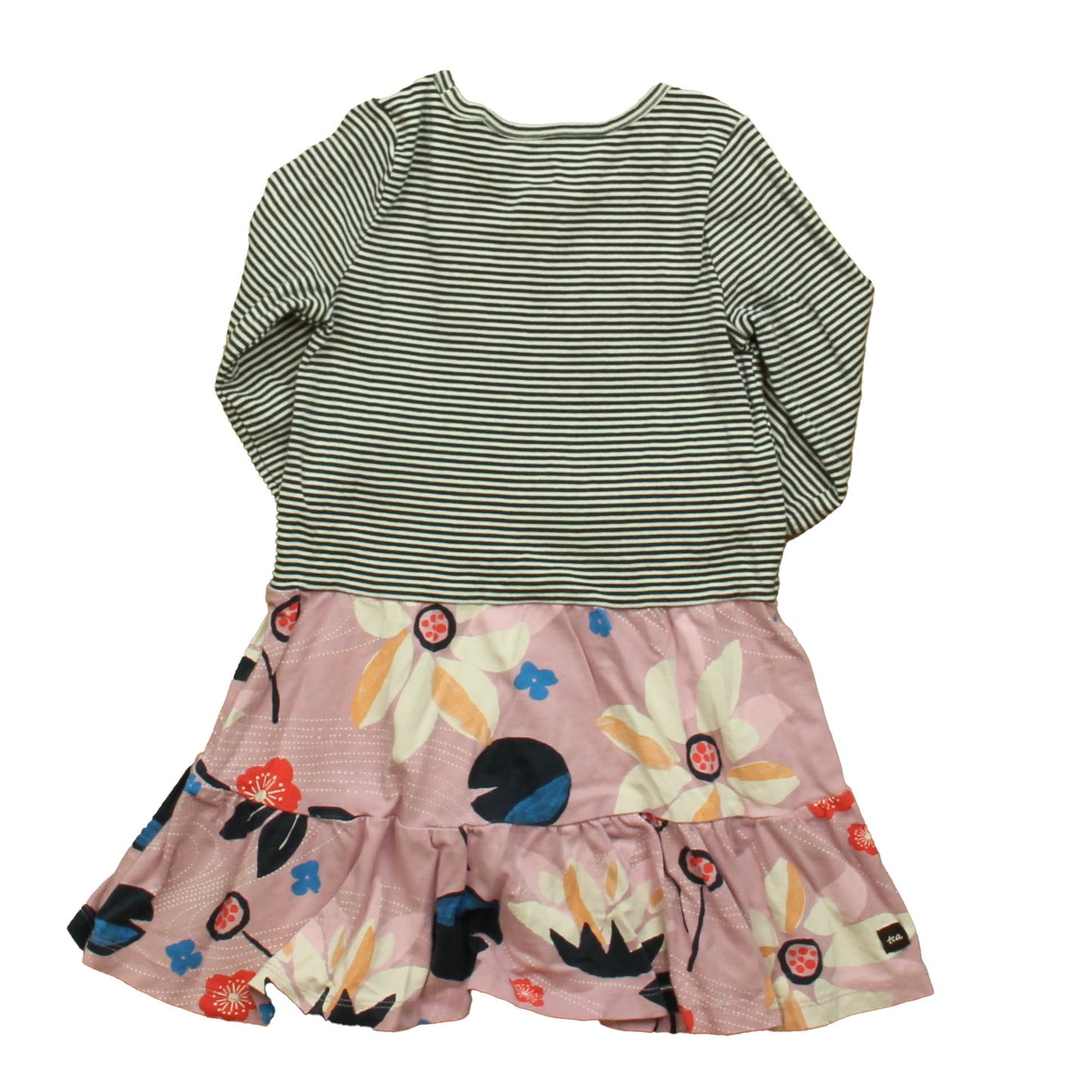 Tea Collection Girls Navy Stripe | Purple Floral Dress Size: 4T Navy Stripe | Purple Floral