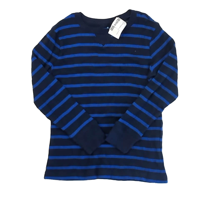Crewcuts Boys Navy Stripe Long Sleeve Shirt Size: 6-7 Years Navy Stripe