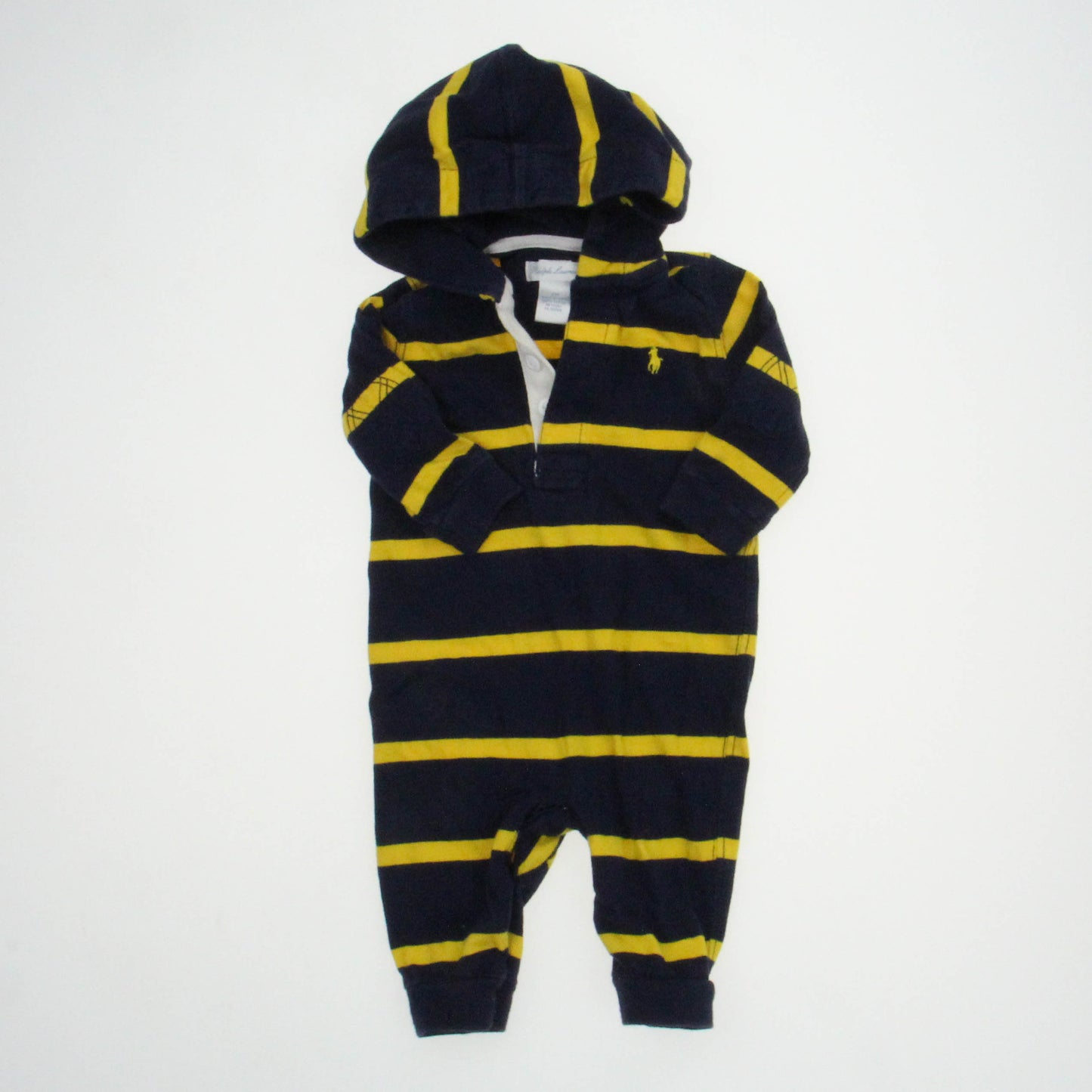 Ralph Lauren Boys Navy Stripe Long Sleeve Outfit Size: 6 Months Navy Stripe
