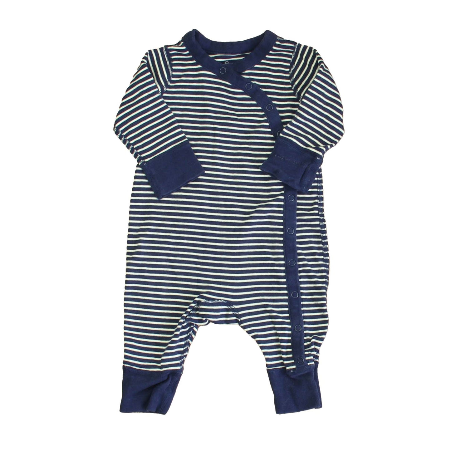 Moon And Back Boys Navy Stripe 1-piece Non-footed Pajamas Size: 3-6 Months Navy Stripe
