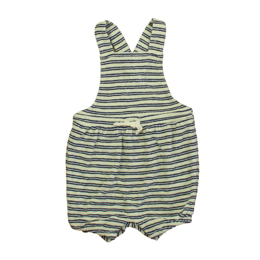 Janie and Jack Girls Navy Stripe Romper Size: 6-12 Months Navy Stripe