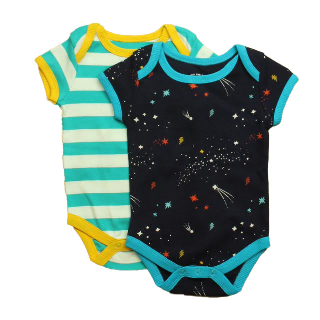 Mightly Boys Navy | Stripe Onesie Size: 6-9 Months Navy | Stripe