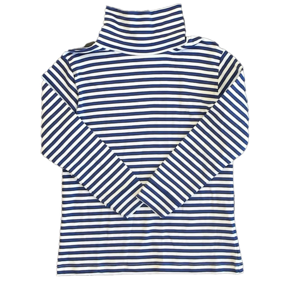 Classic Prep Boys Navy Stripe Turtleneck Size: 8 Years Navy Stripe