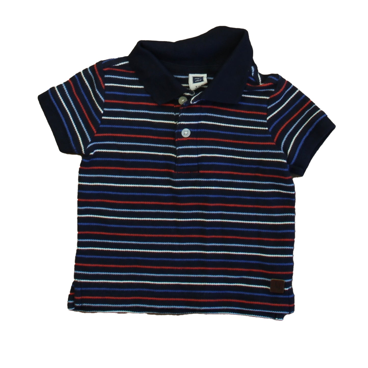 Janie and Jack Boys Navy Stripe Polo Shirt Size: 3-6 Months Navy Stripe