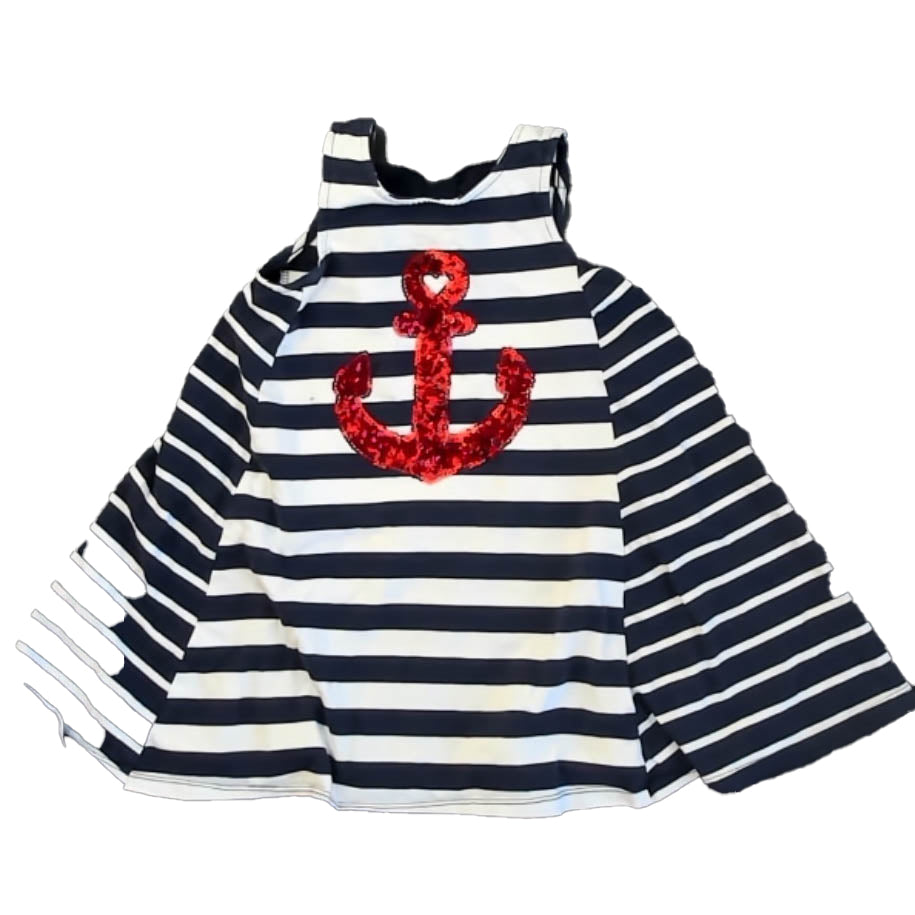 Tommy Bahama Girls Navy Stripe Dress Size: 4T Navy Stripe