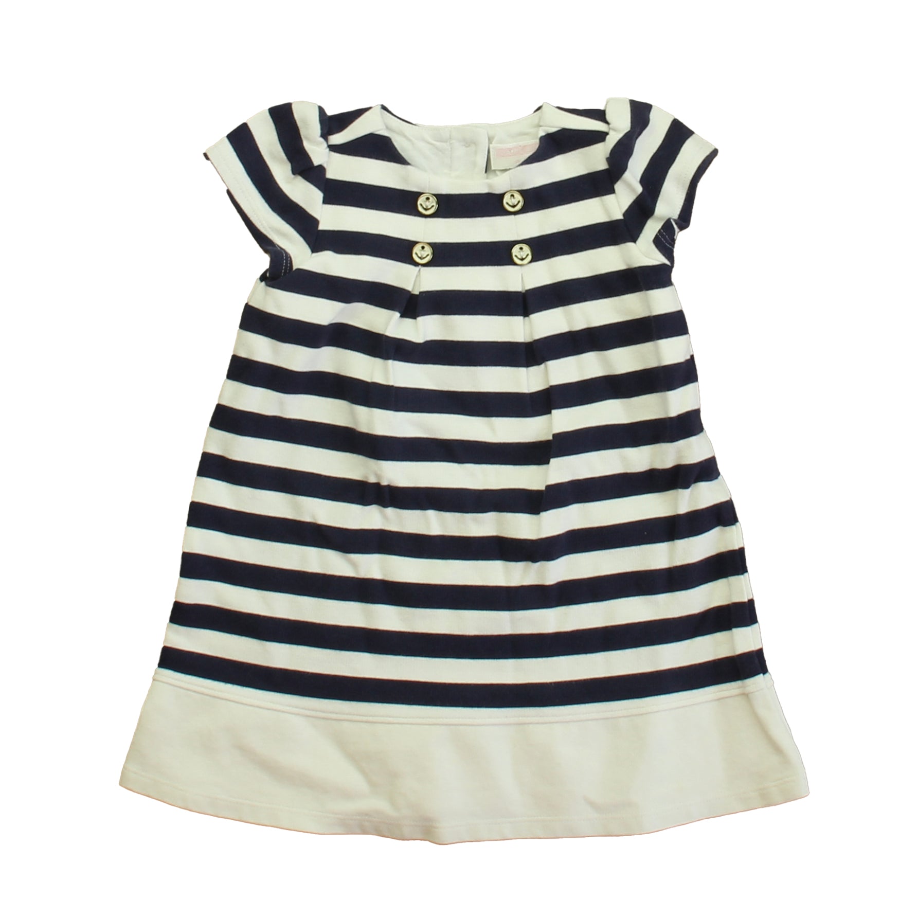 Janie and Jack Girls Navy Stripe Dress Size: 12-18 Months Navy Stripe