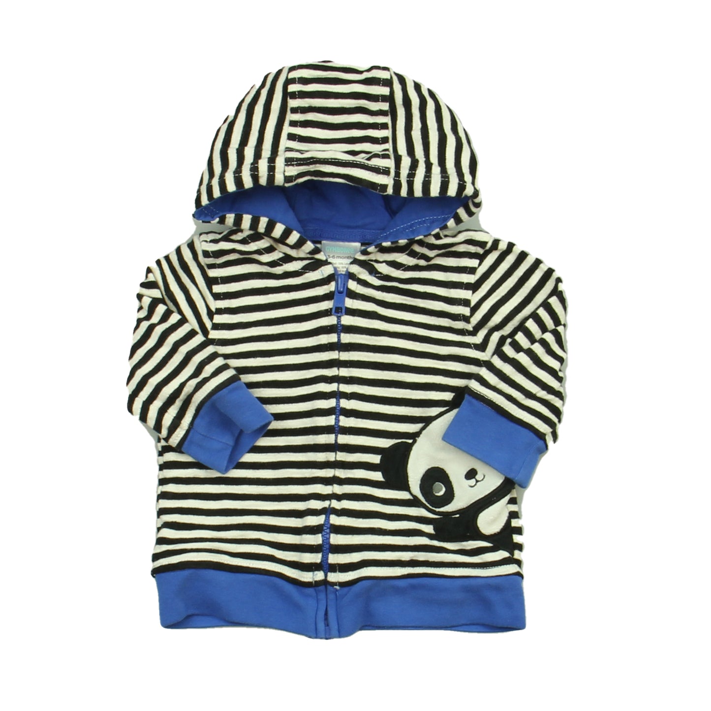 Gymboree Boys Navy Stripe Hoodie Size: 3-6 Months Navy Stripe