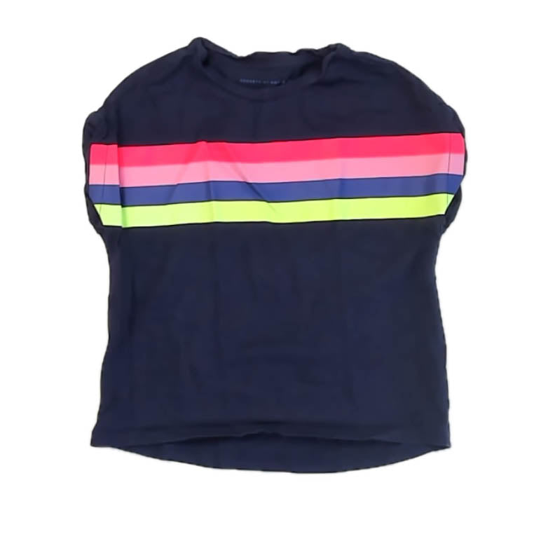 Rockets Of Awesome Girls Navy Stripe T-Shirt Size: 4T Navy Stripe