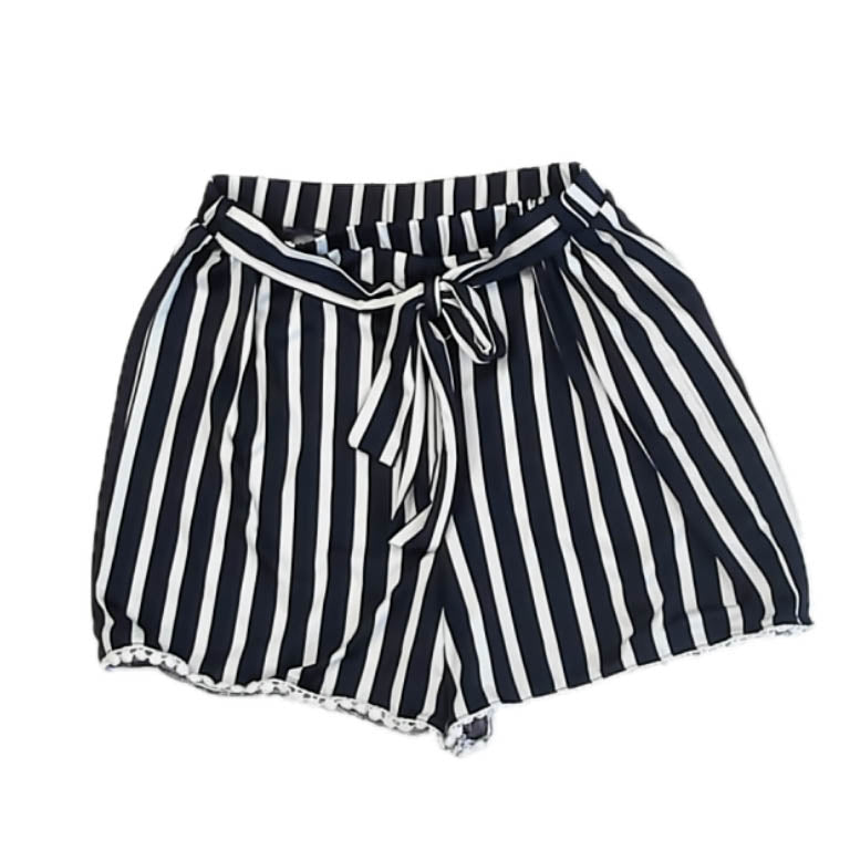 Sophia + Zeke Girls Navy Stripe Shorts Size: 10 Years Navy Stripe