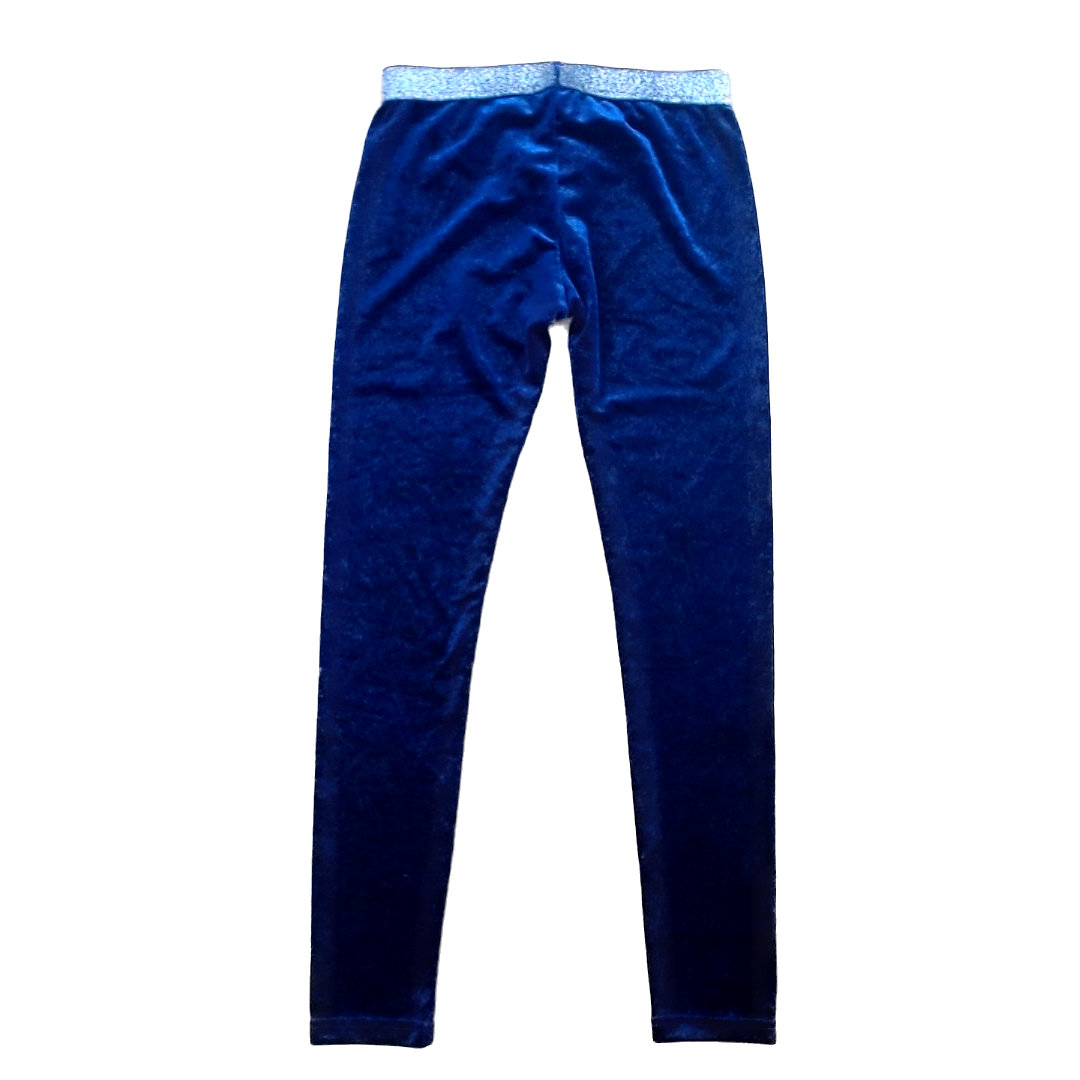 Rockets Of Awesome Girls Navy Velvet | Silver Waistband Pants Size: 10 Years Navy Velvet | Silver Waistband
