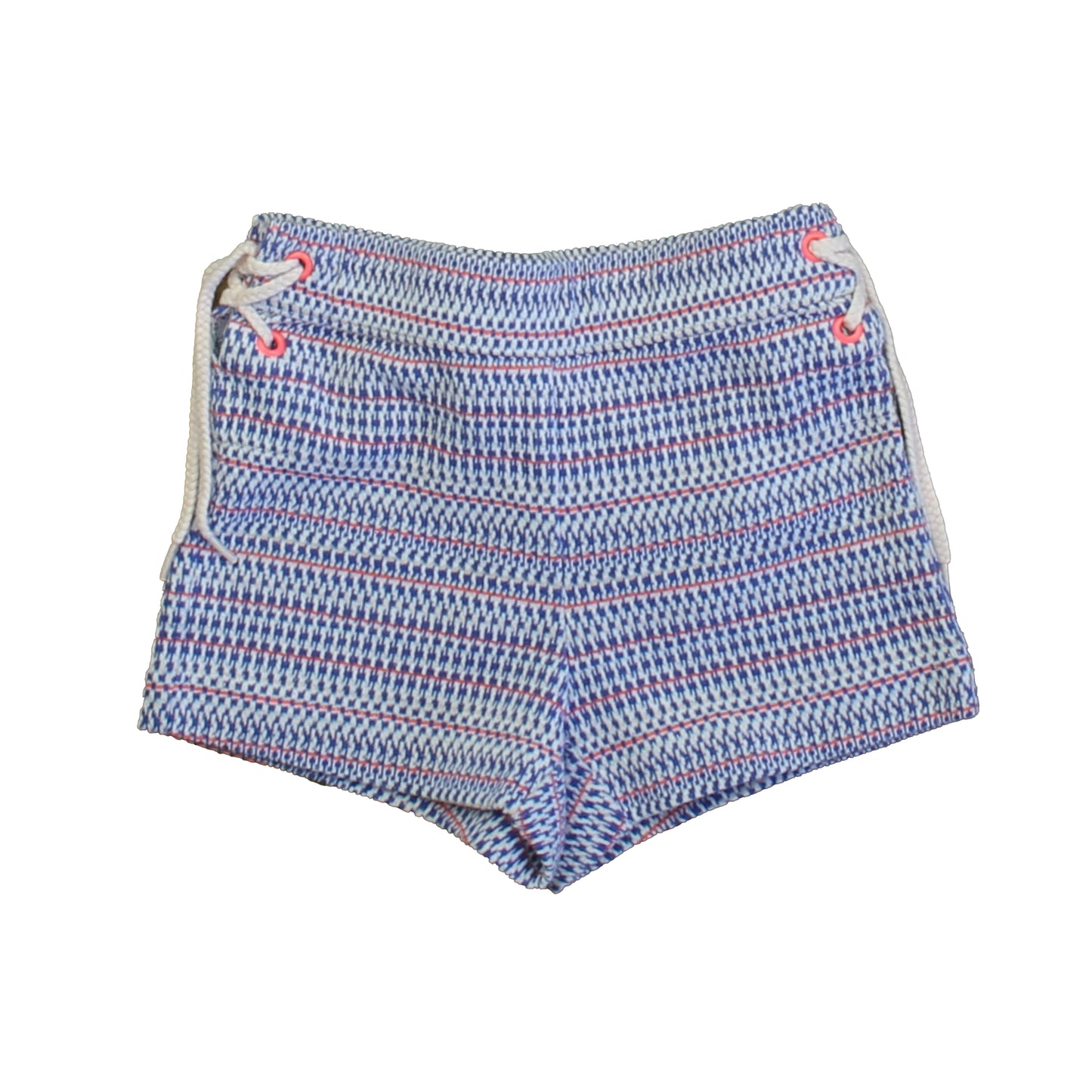 Janie and Jack Girls Navy | White | Coral Shorts Size: 12-18 Months