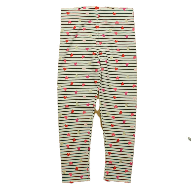 Isaac Mizrahi Girls Navy | White Hearts Leggings Size: 5-6 Years