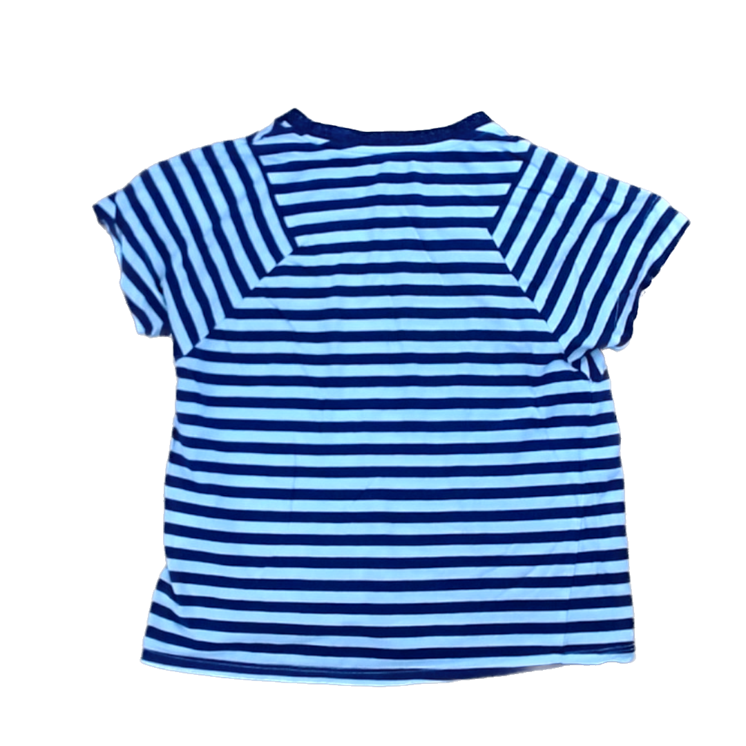 Rockets Of Awesome Girls Navy | White Stripes Short Sleeve Shirt Size: 8 Years Navy | White Stripes