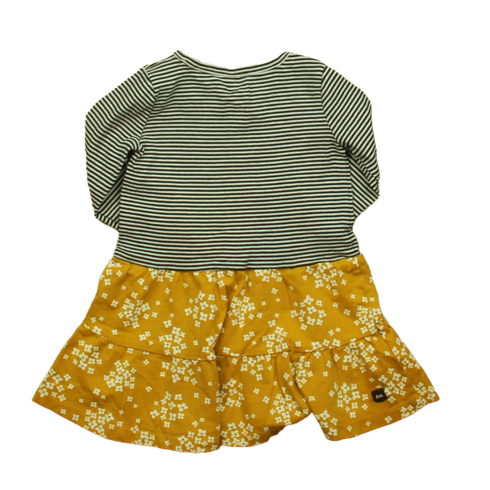 Tea Girls Navy | White | Yellow Dress Size: 2T Navy | White | Yellow