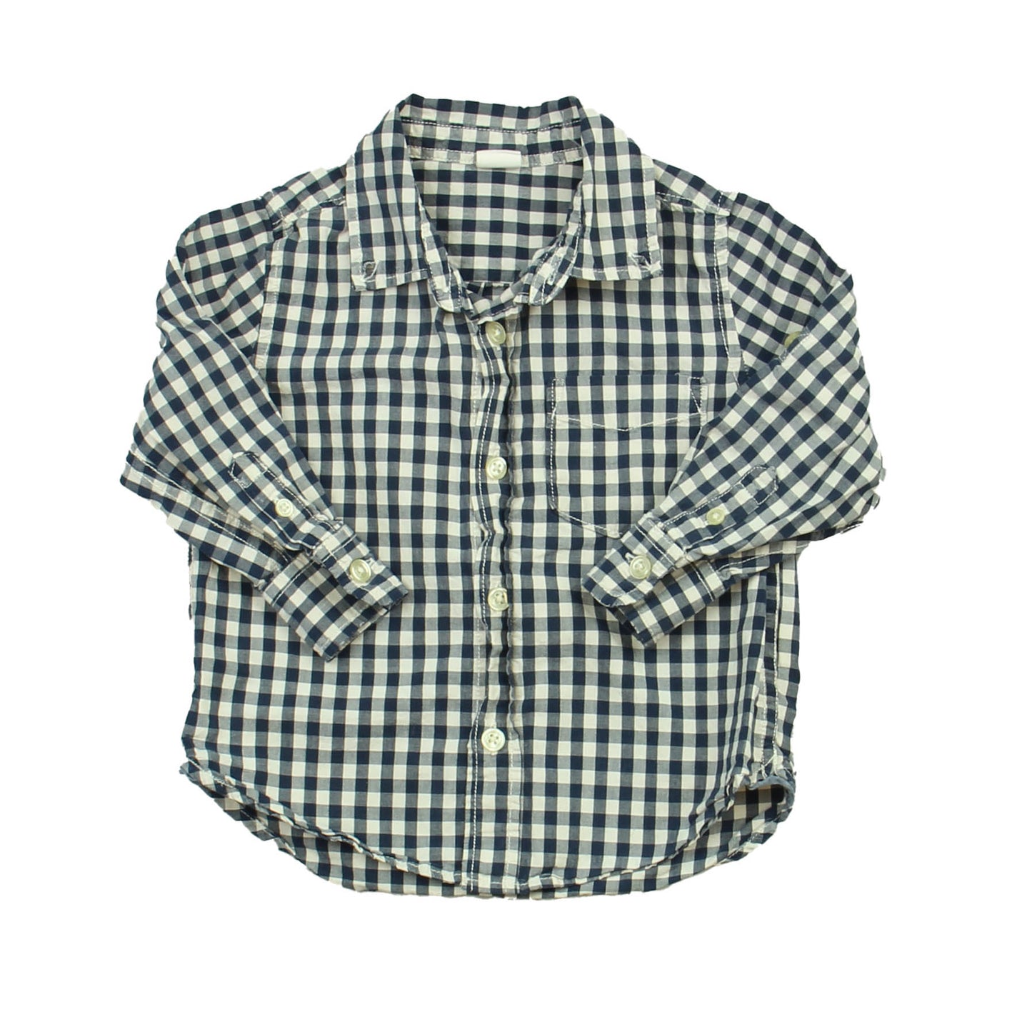 Gap Boys Navy | White Button Down Long Sleeve Size: 2T Navy | White