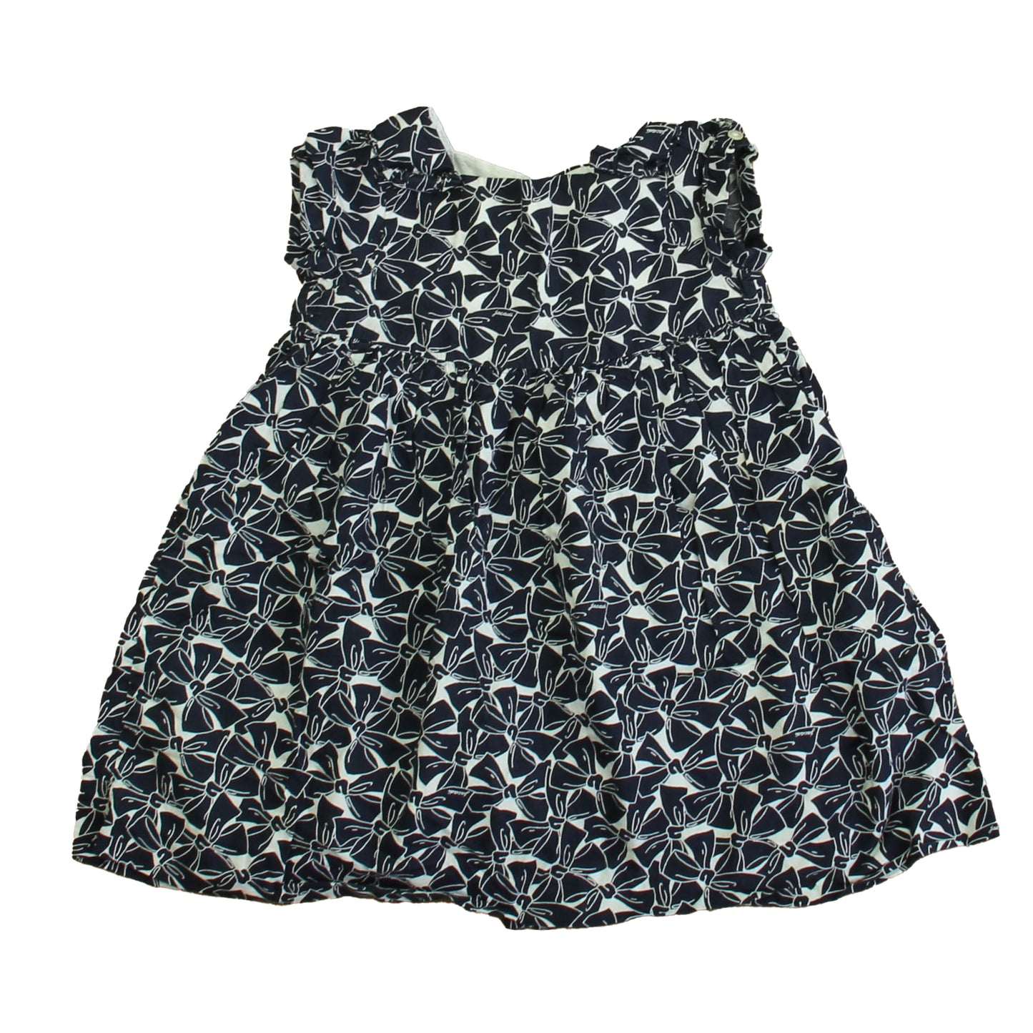 Jacadi Girls Navy | White Dress Size: 18 Months Navy | White
