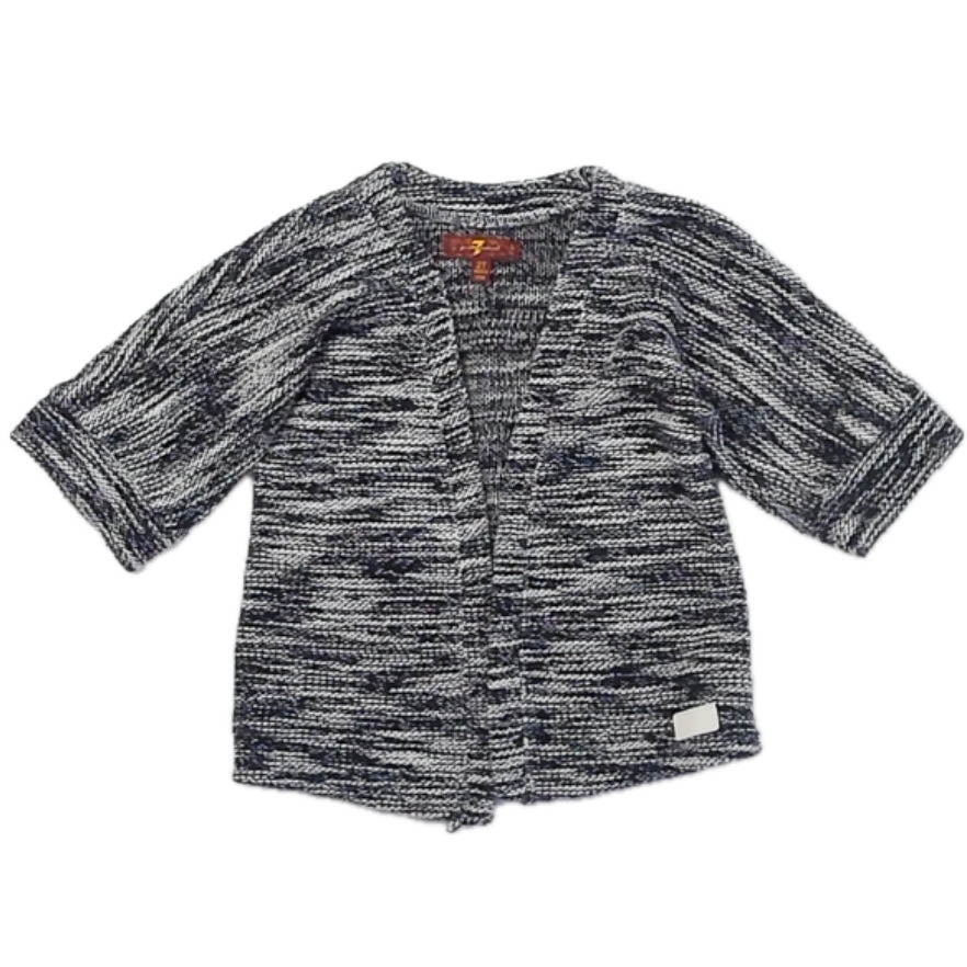 7 for all Mankind Girls Navy | White Cardigan Size: 2T Navy | White