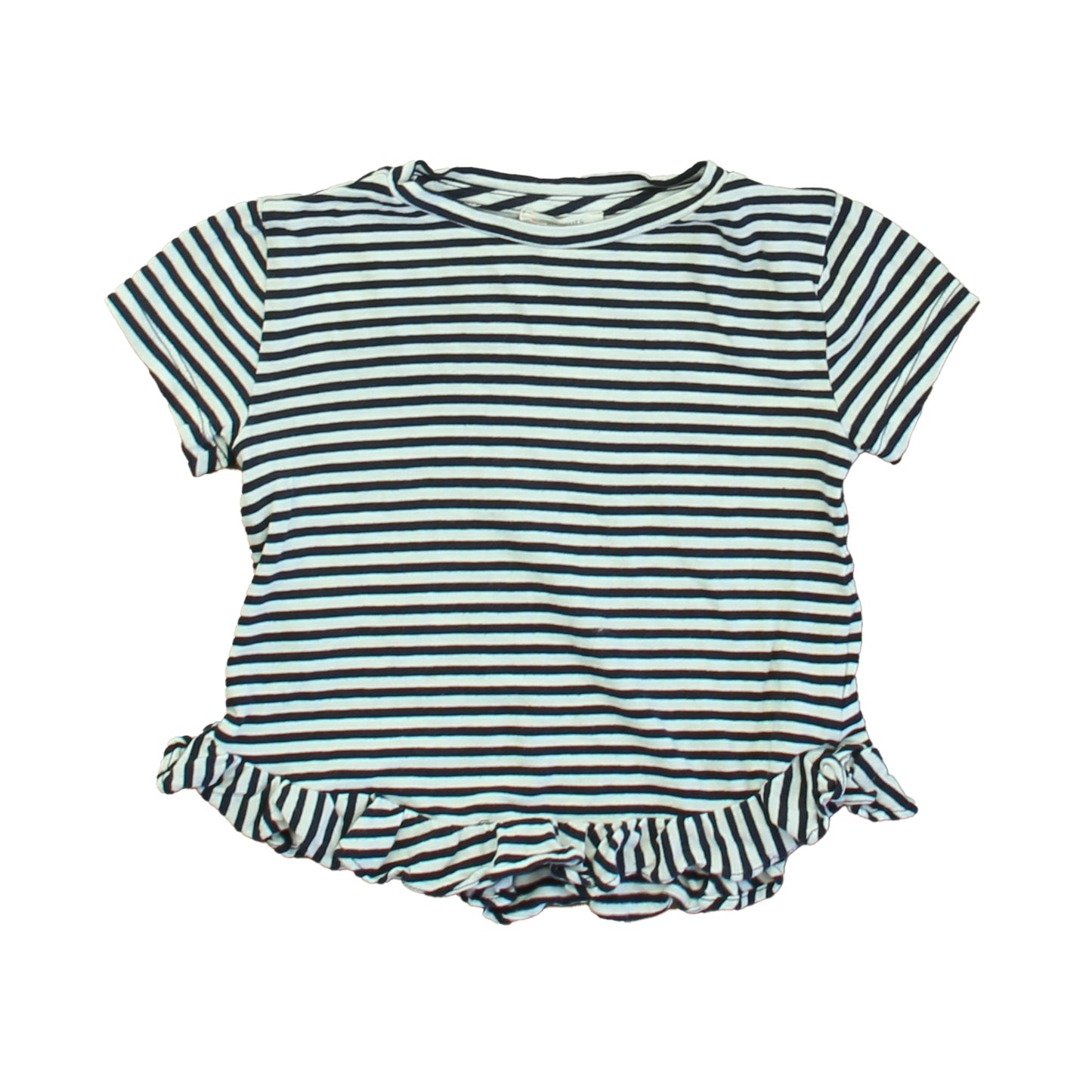 Crewcuts Girls Navy | White T-Shirt Size: 3-4T Navy | White