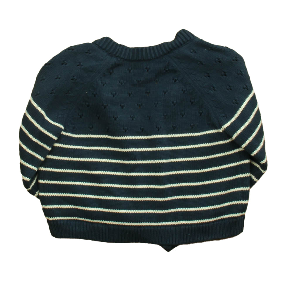 Tea Girls Navy | White Cardigan Size: 6-7 Years Navy | White