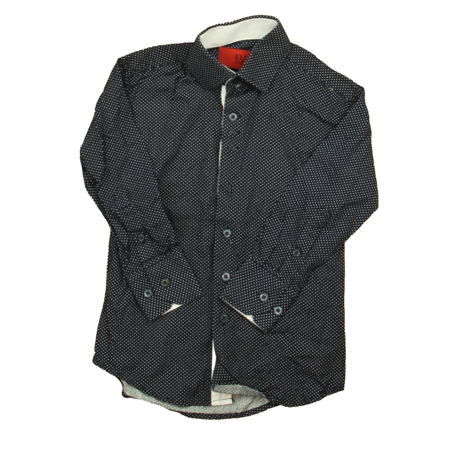 Elie Boys Navy | White Button Down Long Sleeve Size: 4T Navy | White