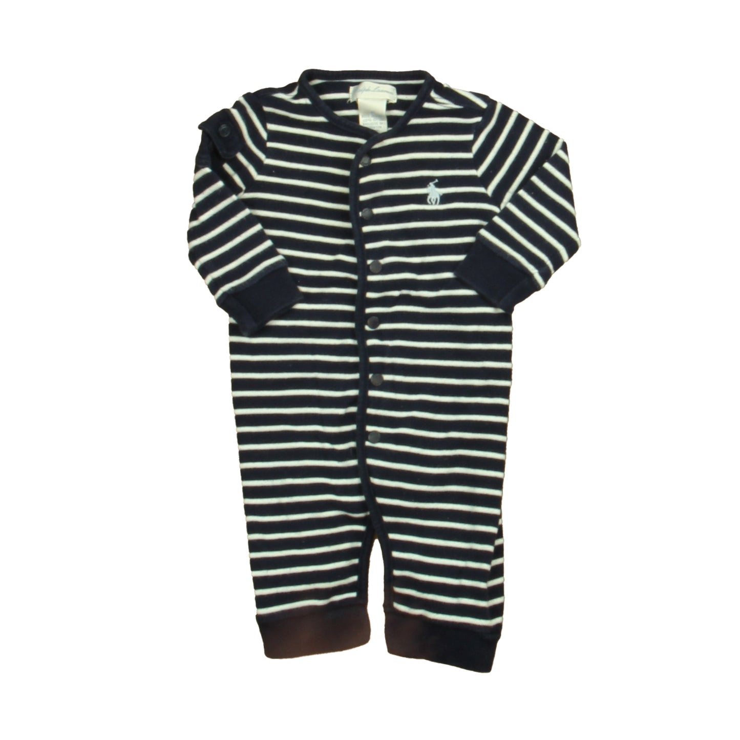 Ralph Lauren Boys Navy | White Long Sleeve Outfit Size: 3 Months Navy | White