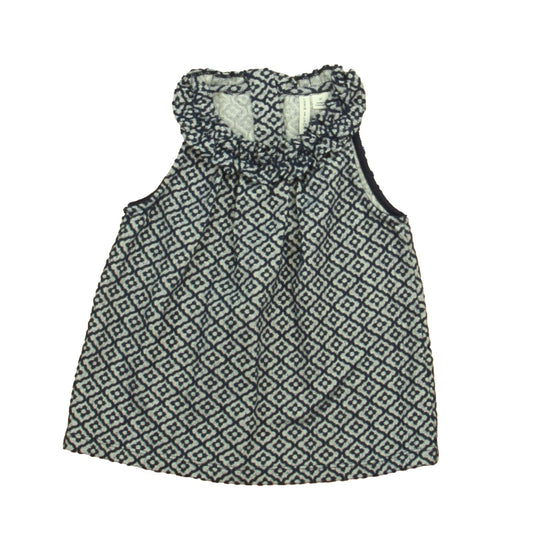 Janie and Jack Girls Navy | White Tank Top Size: 2T Navy | White