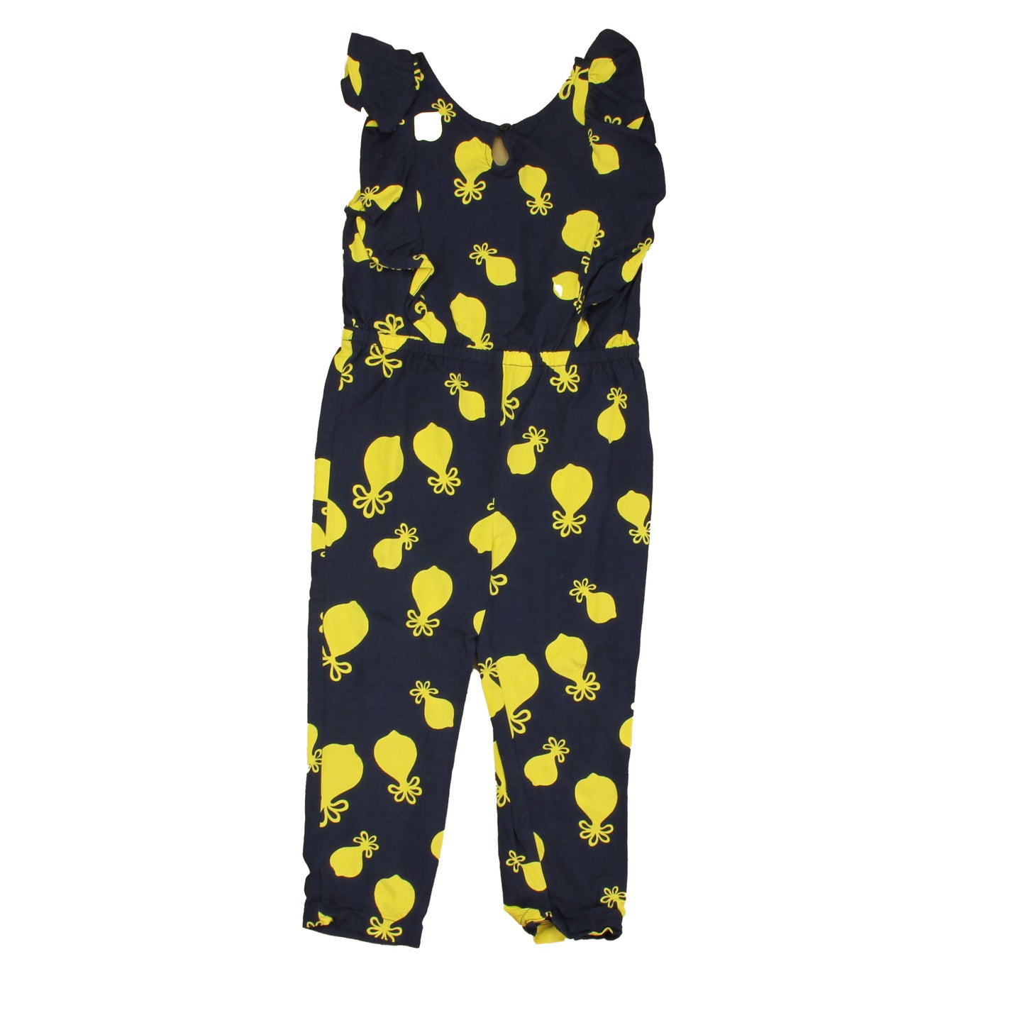 Janie and Jack Girls Navy | Yellow Romper Size: 4T Navy | Yellow