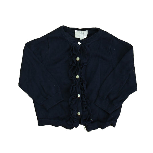 Carolina Zapf Girls Navy Cardigan Size: 2T Navy