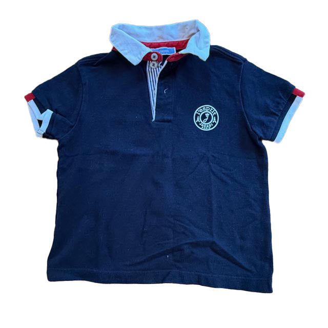 Jacadi Boys Navy Polo Shirt Size: 3-4T