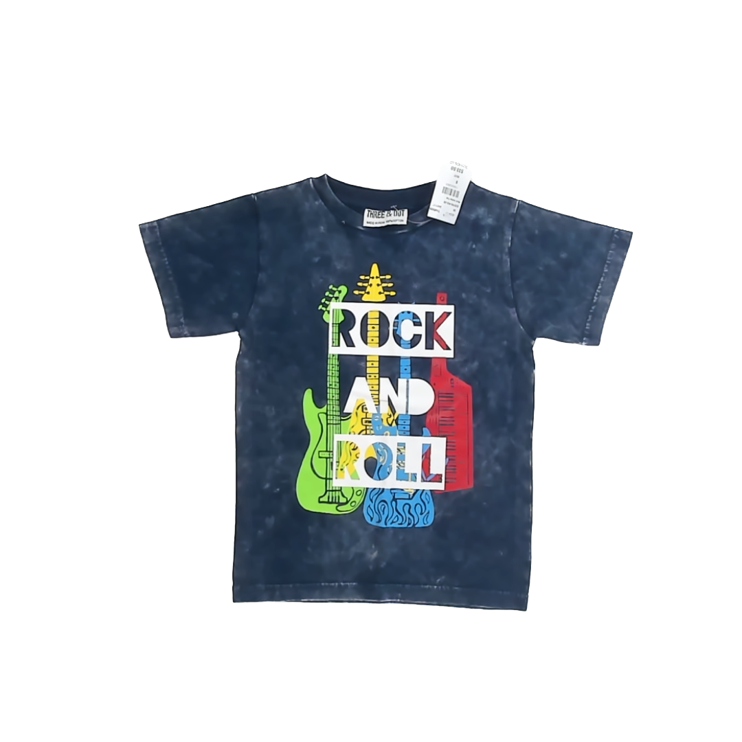 Three & Out Boys Navy T-Shirt Size: 5T Navy