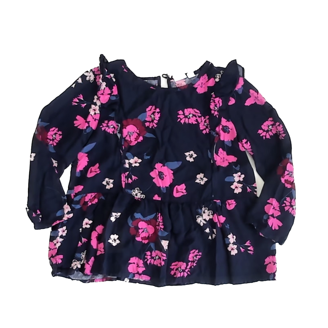 Gap Girls Navy Long Sleeve Shirt Size: 8 Years Navy