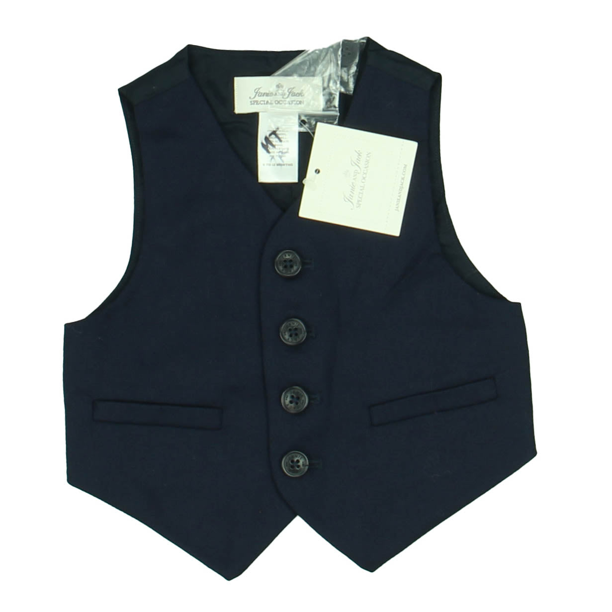 Janie and Jack Boys Navy Vest Size: 6-12 Months Navy