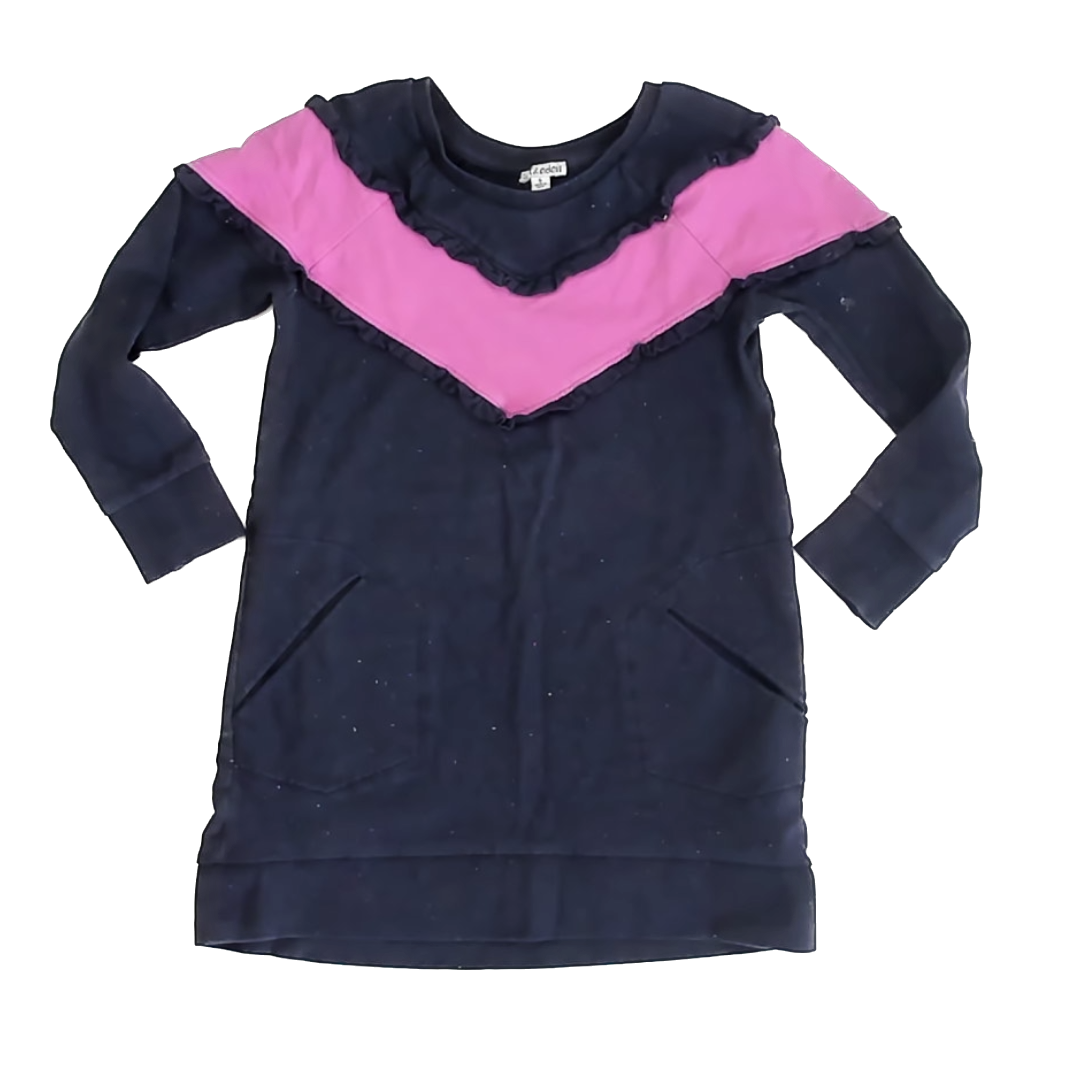 Art & Eden Girls Navy Dress Size: 6 Yeas Navy