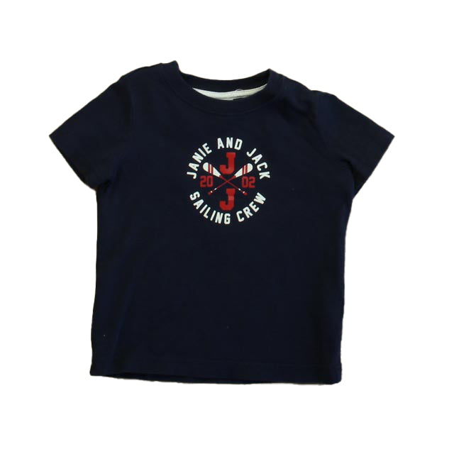 Janie and Jack Boys Navy T-Shirt Size: 6-12 Months Navy