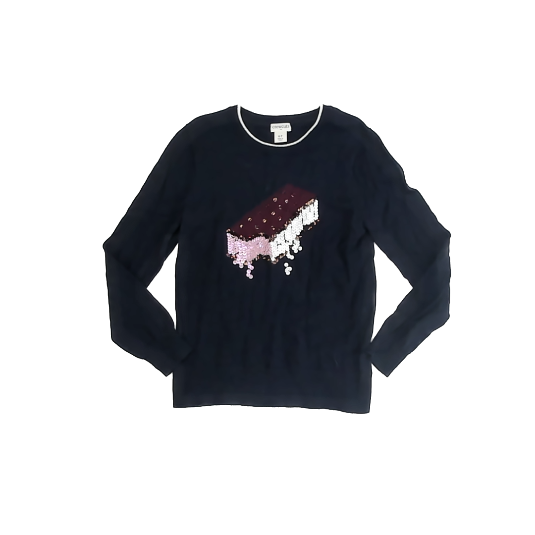 Crewcuts Girls Navy Sweater Size: 6-7 Years Navy