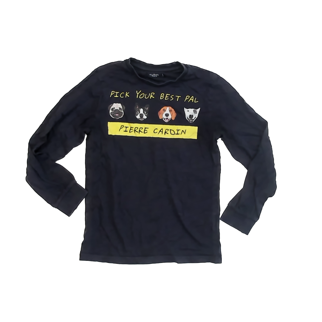 Pierre Cardin Boys Navy Long Sleeve T-Shirt Size: 10 Years Navy